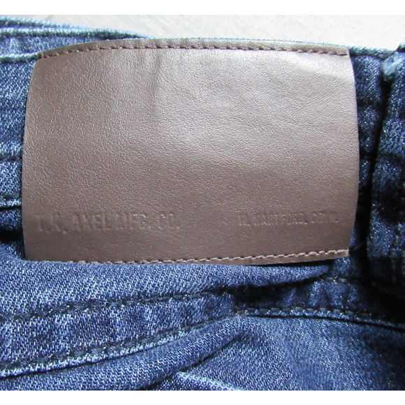 TK Axel Jeans Mens Size 34x30 Blue Slim Boot Denim Cowboy Western Biker Moto - Picture 8 of 12